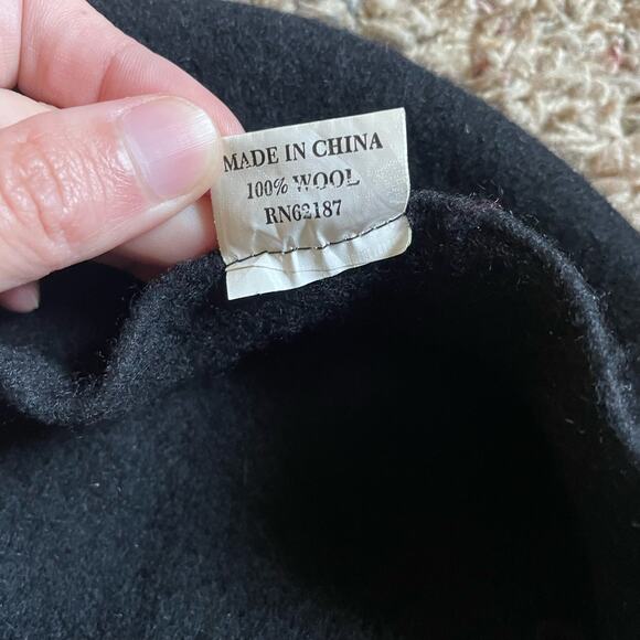 JHats 100% Wool Black Beret Parisian Twee Vintage Academia - Picture 6 of 7
